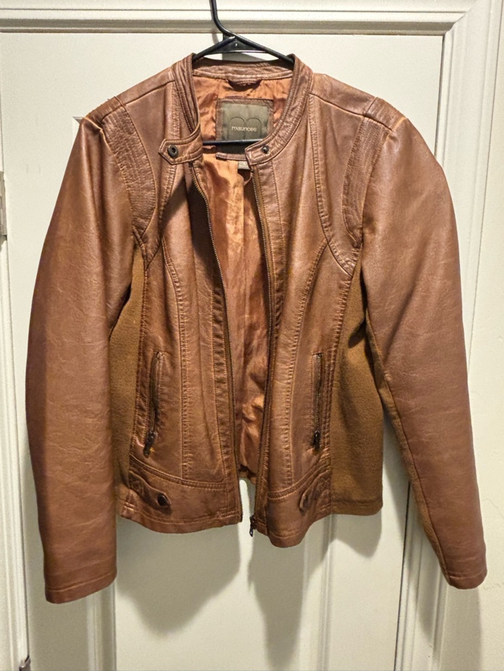Maurices Brown Faux Leather Moto Jacket